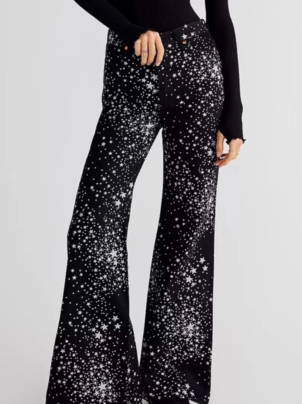 Wrangler x Free People Star Struck Wanderer 622 High Rise Flare Jeans Sz 26x30